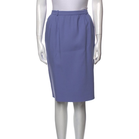 André Laug Wool Knee Length Skirt - Picture 1 of 3
